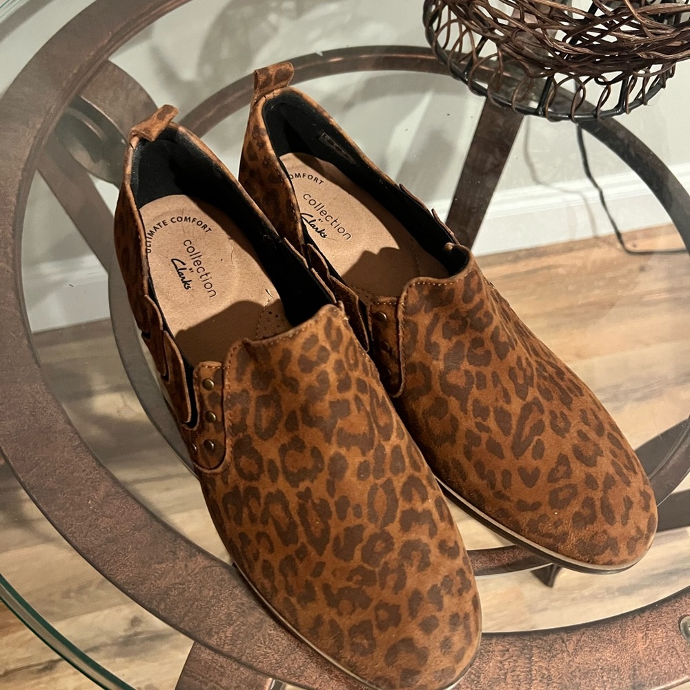 Clarks Brown Ankle Boots with Suede Finish